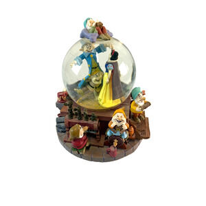 Disney Snow White Seven Dwarfs Music Snow Globe "I Whistle A Happy Tune" Song